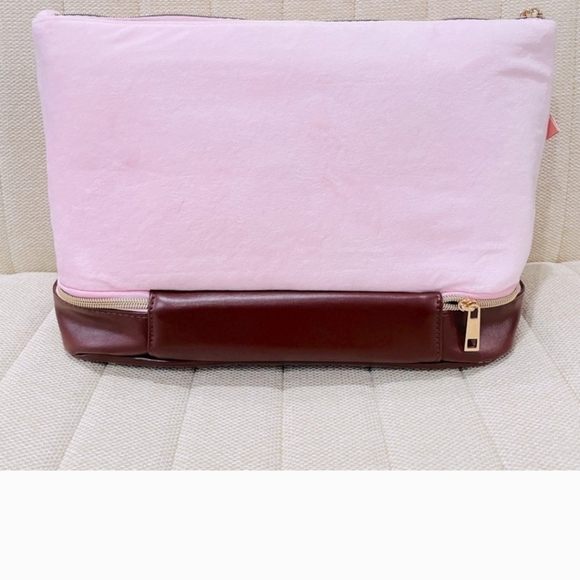 🔹️Juicy Coutur🔹️e Baby Pink Brown Multi Compartment Heritage Y2K Makeup Bag - Picture 3 of 4